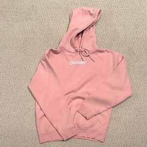 Glossier Pink Hoodie Sweatshirt